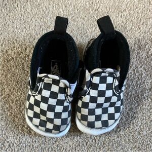 Vans Black and White Checkered Slip-On Sneakers